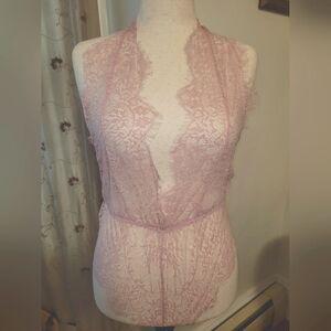 NWOT - SHEIN Delicate Lace Halter  Teddy - Size XL